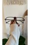 Damla Pilot Oval Bone Transparent Women Men Unisex Blue Light Protection Screen Glasses Eyewear - 5