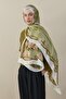 Liva Floral Pattern Silk Voile Shawl Gold - 4