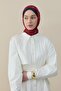 Clamp Pattern Silk Voile Shawl Red