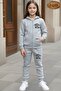 Girl's 3 Thread Ş Fleece-Lined No Fear B Printed Zippered Tracksuit Set