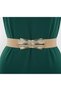 Gold Buckle Elastic Belt Women's Belt Dress Belt Shirt Belt Coat Belt - 2