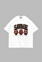 Savage Boys Printed Oversized Unisex White Tshirt