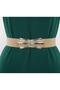 Gold Buckle Elastic Belt Women's Belt Dress Belt Shirt Belt Coat Belt - 3