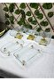 River Karem 5-Piece Cast Metal Footed (Silver&Gold&Antique) Table Presentation Plate Set