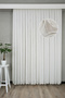 Vertical Striped Tulle Curtain 1/3 Pleated – Ready to Install on Cornice White Modern Home Tulle