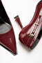 Patent Leather Gold Buckle Heeled Women's Stiletto - 3