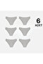 Combed Cotton Lycra Women's Bikini Panties 6-Piece - White - 2