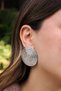 Vip Convex Hoop Earrings Metal Snail Earrings with Steel Tips 4.4cm