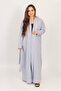 Blue Abaya Women – Textured Wrap Style Design - 2