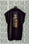Gym Teddy Back Printed Zero Sleeve 100% Cotton Sports Tshirt