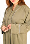 Khaki Green Abaya Women – Stone Lace Detailing - 3