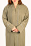 Khaki Green Abaya Women – Stone Lace Detailing - 2
