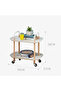 OneDcor Rolling Storage Cart with Wheels & Handle – Multi-Purpose Utility Trolley - 2