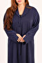 Blue Abaya Women – Shawl Lapel Collar - 2