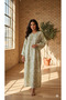 All over Zari printed pastel Jalabiya - 2