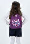 Purple Stitch Figured Girls' Kindergarten Backpack – Floral Pattern, Ergonomic Nursery Bag - 3