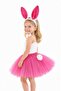 Fuchsia Rabbit Costume Set for Girls – 4 Pieces with Tutu Skirt