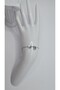 Stainless Steel Silver Color Three-Dimensional Heart Detailed -D- Letter Bracelet - 5