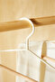 8 Pieces Wooden Backed Shoulder Form Matte White Metal Clothes Hanger, Garment Hanger 21.5X42X0.5 - 5