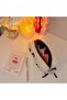 Burgundy Bow Detailed Plush Care Bag/ Makeup Bag/ Pen Holder - 5