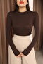 Women's 2-Piece Long Sleeve Half Fisherman Stretch Fabric Combed Cotton Bodysuit - 4