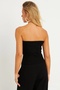 Women's Black Strapless Knitwear Blouse Be334 - 3