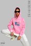 Unisex Hoodie Long Sleeve Stitch and Angel Love Printed Hooded Fleece-Lined Oversized Cotton Sweatshirt - 2