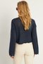 Women's Indigo a Lace-Like Knit Knitwear Cardigan Be335 - 4