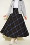 Women's Long Lumberjack Cashmere Fabric Plaid Skirt