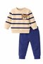 Baby Boy Teddy Bear Detailed 2-Piece Set Top and Bottom Cotton - 3