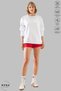 Unisex Long Sleeve Angel and Stitch Back Printed Crew Neck Hoodless Fleece-Lined Oversized Sweatshirt - 4