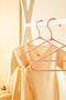 6-Piece Pink Color Fabric Covered Metal Baby Clothes Hanger, Clothes Hanger 19.5X30X0.3 - 3