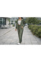 Women's Tracksuit Set Hooded Zip-Up Wide-Leg Side-Striped Sequin Model - 4