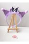 Glittery Purple Kuromi Children's Crown with Tulle Bow and Pompom Gift Children's Crown - 3