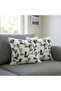 Punch Embroidery Pattern 3D Digital Printed Floral Pattern Punch Patterned Gray Themed 2-Piece Throw Pillow Cover - 2