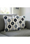 Punch Embroidery Pattern 3D Digital Printed Round Punch Patterned Gray Themed 2-Piece Throw Pillow Cover - 2