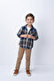 Boys' 3-Piece Set Plaid Shirt T-Shirt and Pants Set - 3