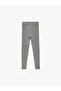 Viscose Blend Ribbed Slim Fit Basic Knitwear Trousers - 2