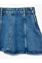 Cotton A-Line Denim Indigo Girls Skirt 6Skg70007Ad - 3