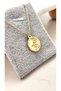 316L Steel Sun Plate Model Gold Steel Necklace Non-Tarnish -45 - 2