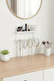 Decorative Metal Jewelry Organizer Wall Shelf Makeup and Accessories Organizer