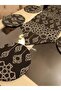 Ramadan runner tablecloth with 6 wooden coasters and silver fabric - 2