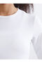 White Crew Neck Women's Sports T-Shirt - 3