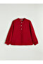 Red Judge Collar Textured Women's Shirt - 5