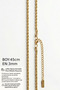 Steel Twist Rope Necklace - Classic Size 45 cm 3 mm Gold Color |   Non-Tarnishing, Unisex, 2 Years Warranty - 3
