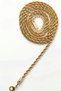 Steel Twisted Rope Necklace - Extra Long 65 cm 3 mm Gold Color |   Non-Tarnishing, Unisex, 2 Years Warranty - 2
