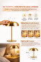 Dokunmatik Gold Table Lamp Lampshade – 21X15 cm Night Light - 5