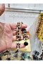 Brown Agate Natural Stone Braided Bracelet Double Row 19 cm - 5