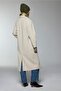 Double Breasted Lapel Pocket Detailed Cashmere Beige Coat 13300 - 8