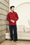 Men's 100% Cotton Pajama Set-Robe and 3 Buttons-12489 - 3